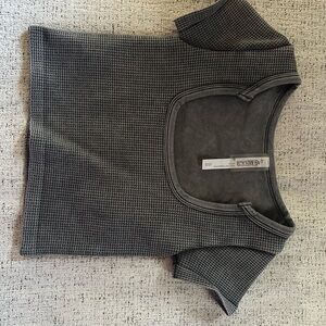 Gray Crop Top